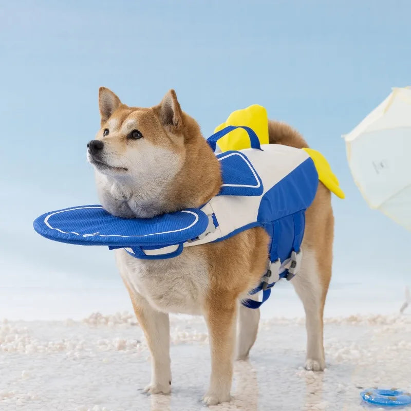 Cute Penguin Dog Life Jacket – Summer Swim Vest for Small & Medium Dogs (Teddy, etc.)