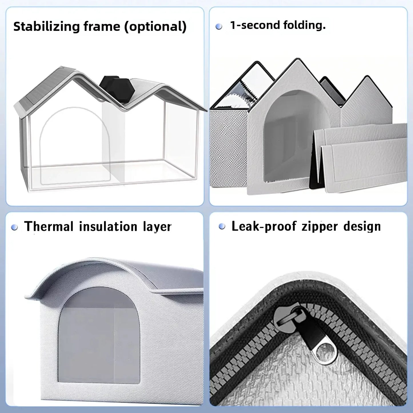 All-Season Small Pet House for Cats and Dogs – Air-Conditioned Cooling Bed for Summer & Warm Nest for Winter