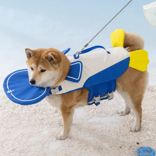 Cute Penguin Dog Life Jacket – Summer Swim Vest for Small & Medium Dogs (Teddy, etc.)